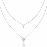 1.5 Carat Twin Pear Diamond Necklace