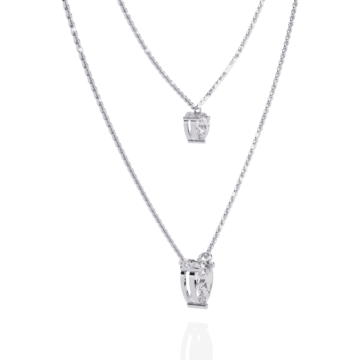 1.5 Carat Twin Pear Diamond Necklace  Image 2