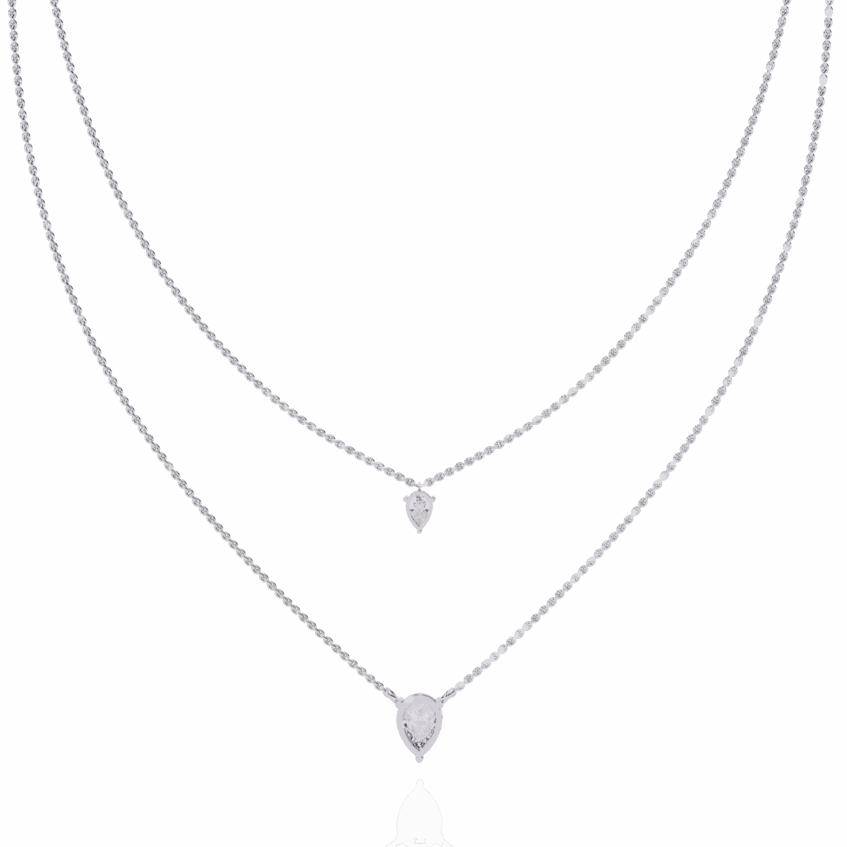 1.5 Carat Twin Pear Diamond Necklace  Image 3