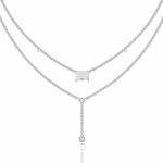 1.75 Carat Radiant Drop Layer Necklace - Image 3