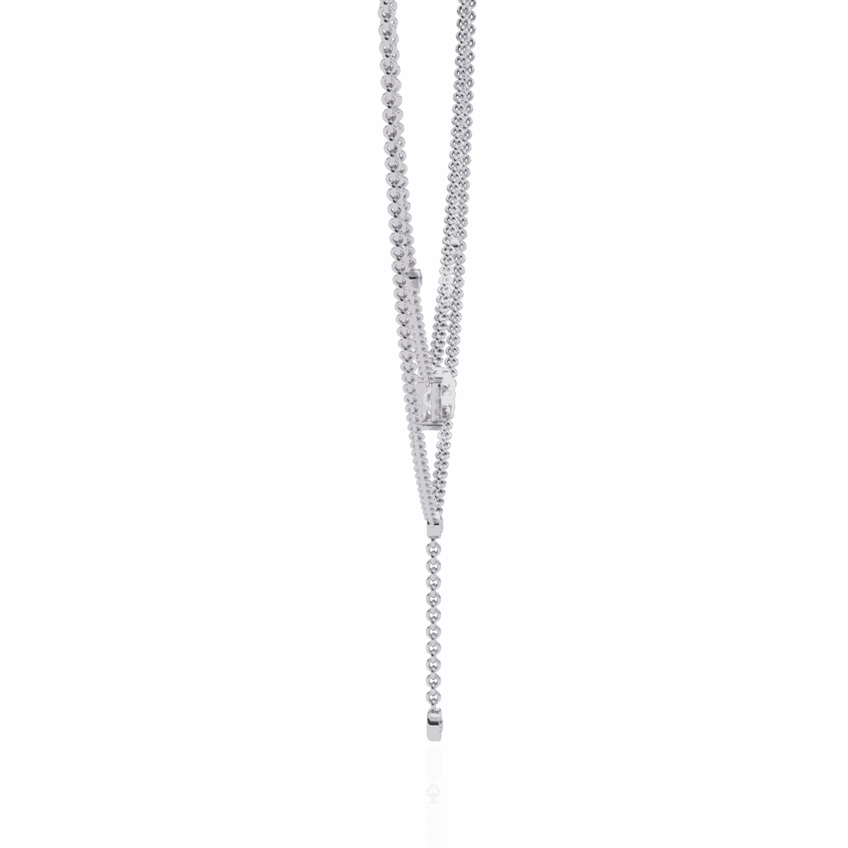 1.75 Carat Radiant Drop Layer Necklace  Image 4