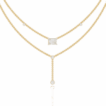 1.75 Carat Radiant Drop Layer Necklace - Image 5