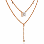 1.75 Carat Radiant Drop Layer Necklace - Image 10