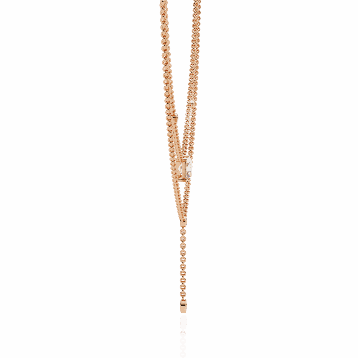 1.75 Carat Radiant Drop Layer Necklace  Image 12