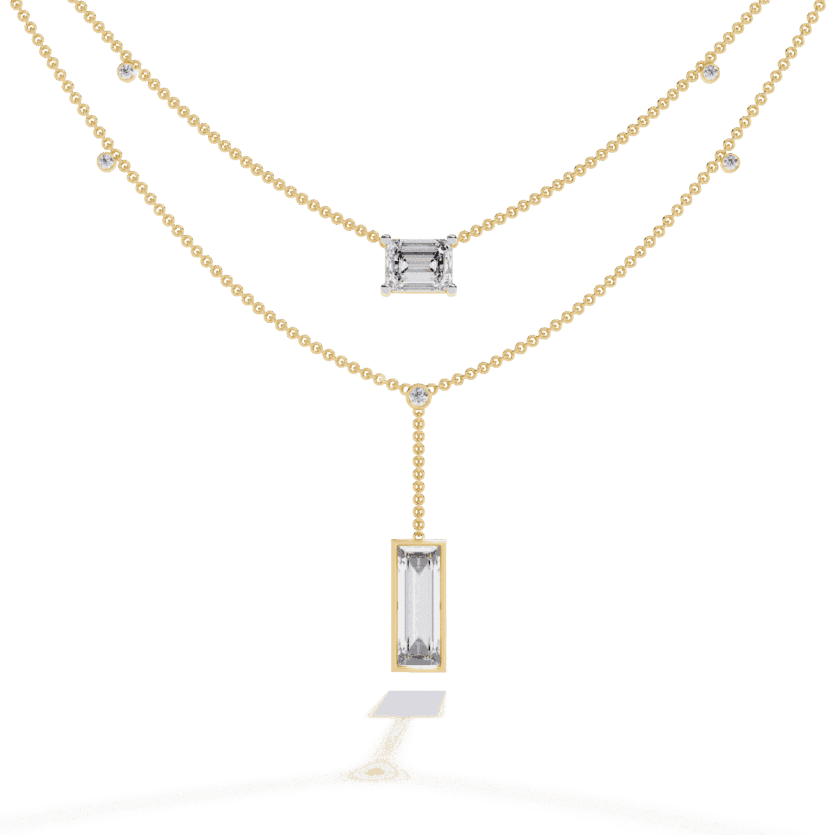 5.5 Carat Emerald Cascade Necklace  Image 3