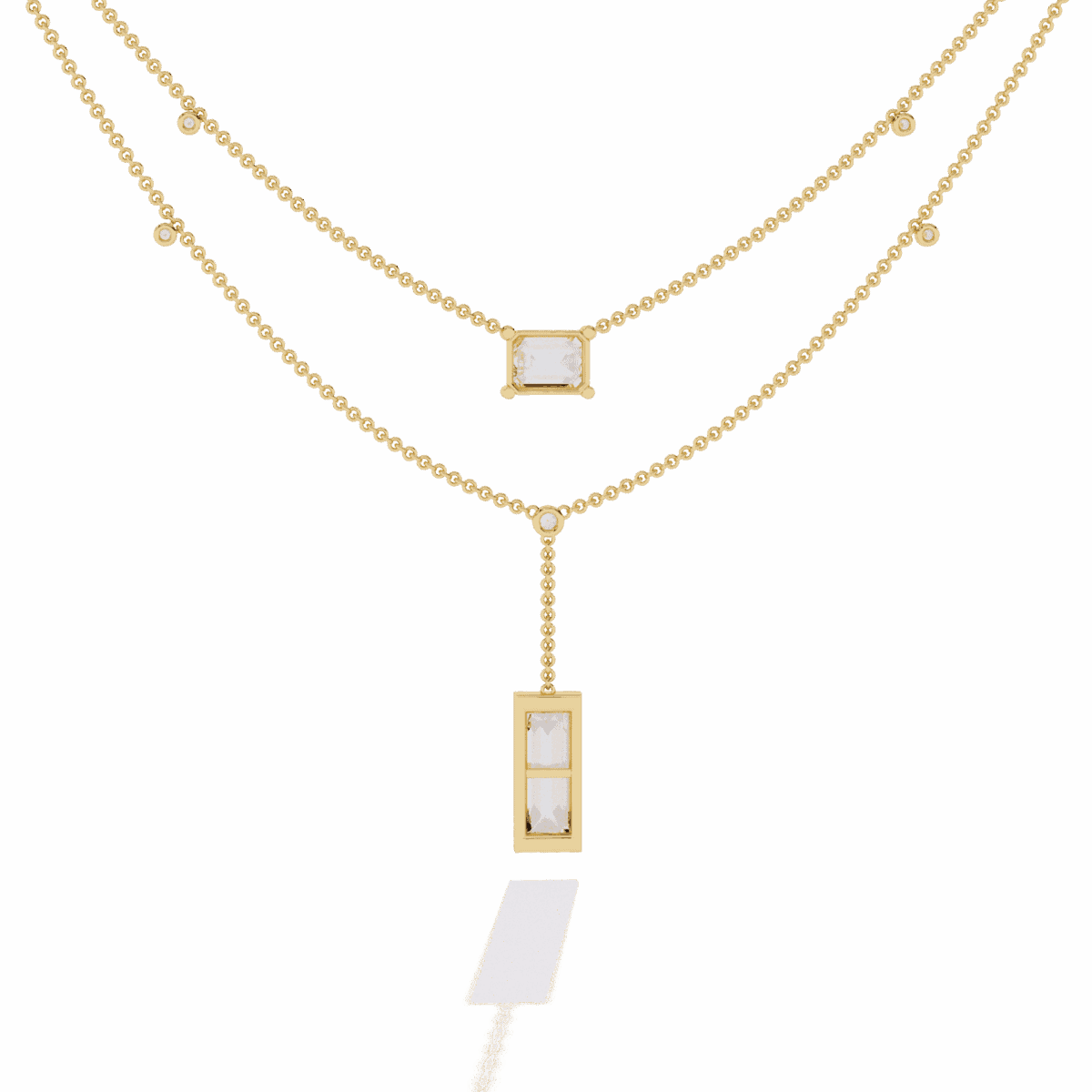 5.5 Carat Emerald Cascade Necklace  Image 4