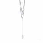 3.5 Carat Princess Drop Diamond Necklace - Image 3