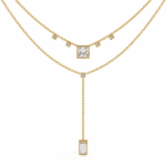 3.5 Carat Princess Drop Diamond Necklace - Image 4