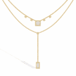 3.5 Carat Princess Drop Diamond Necklace - Image 5