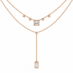 3.5 Carat Princess Drop Diamond Necklace - Image 7