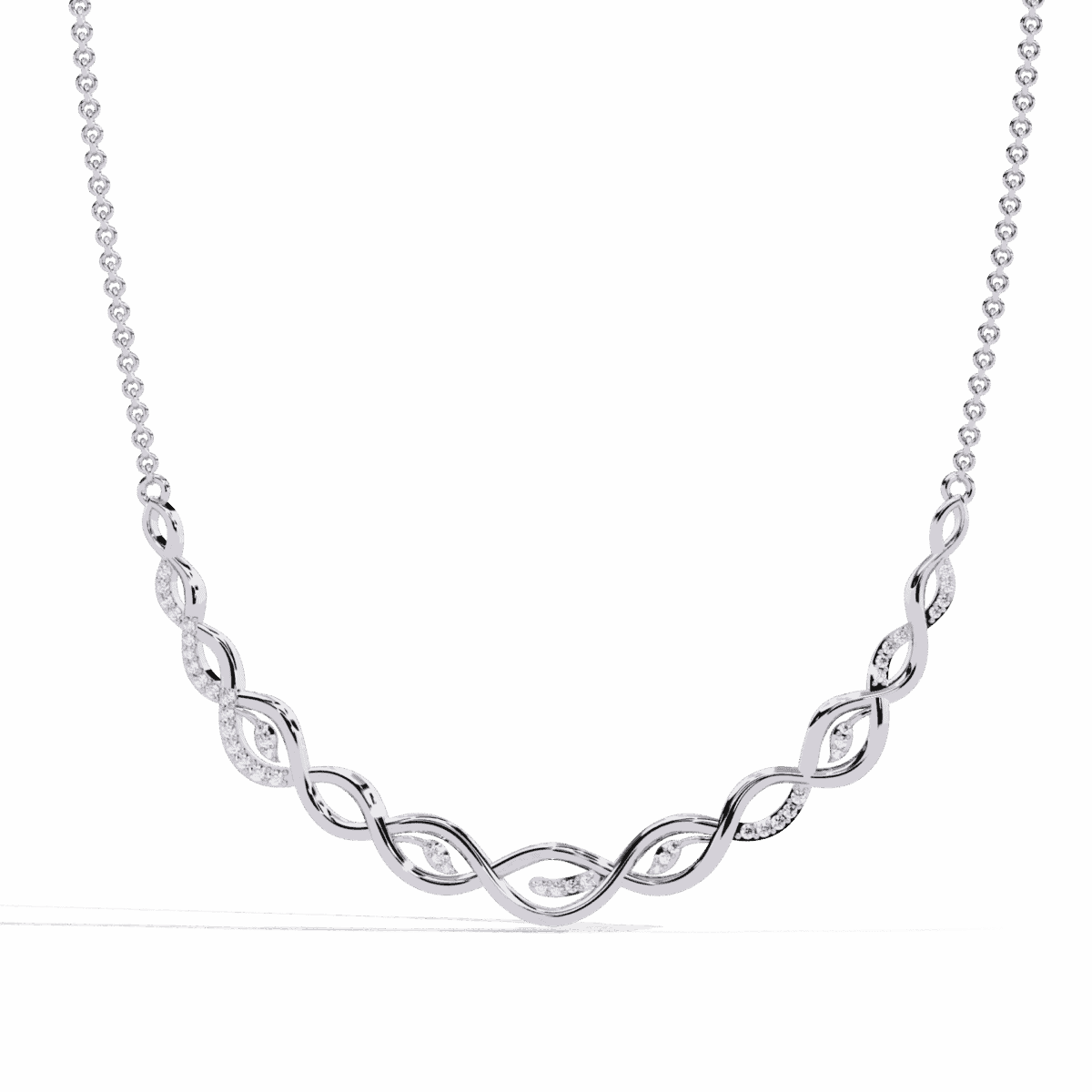 0.2 Carat Marquise Twist Diamond Necklace  Image 1
