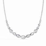 0.2 Carat Marquise Twist Diamond Necklace