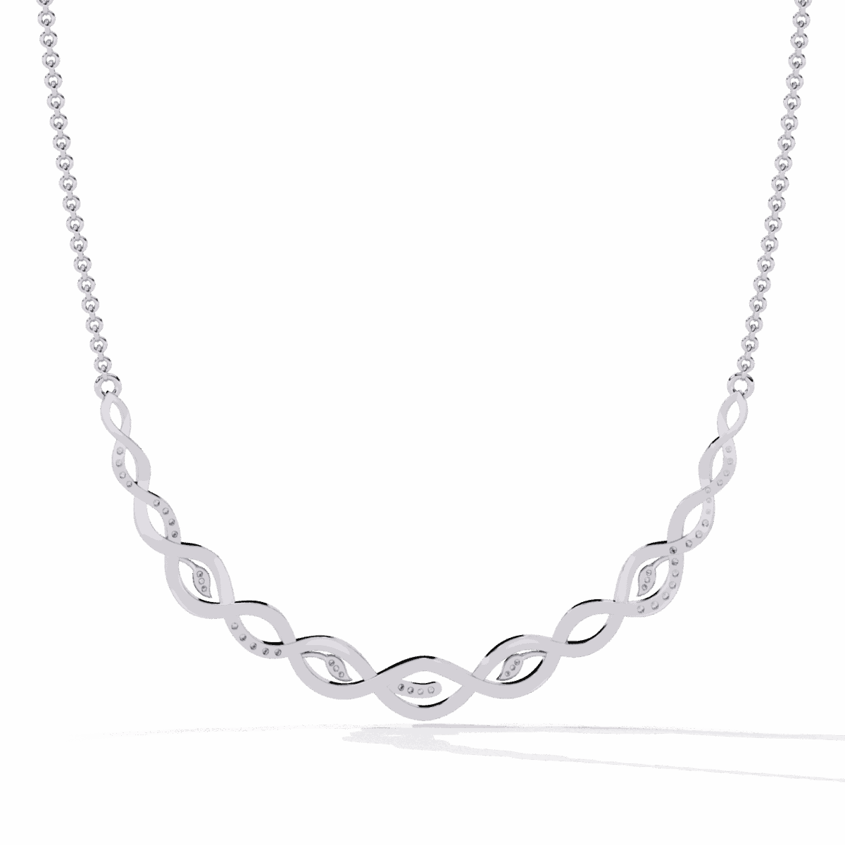 0.2 Carat Marquise Twist Diamond Necklace  Image 2