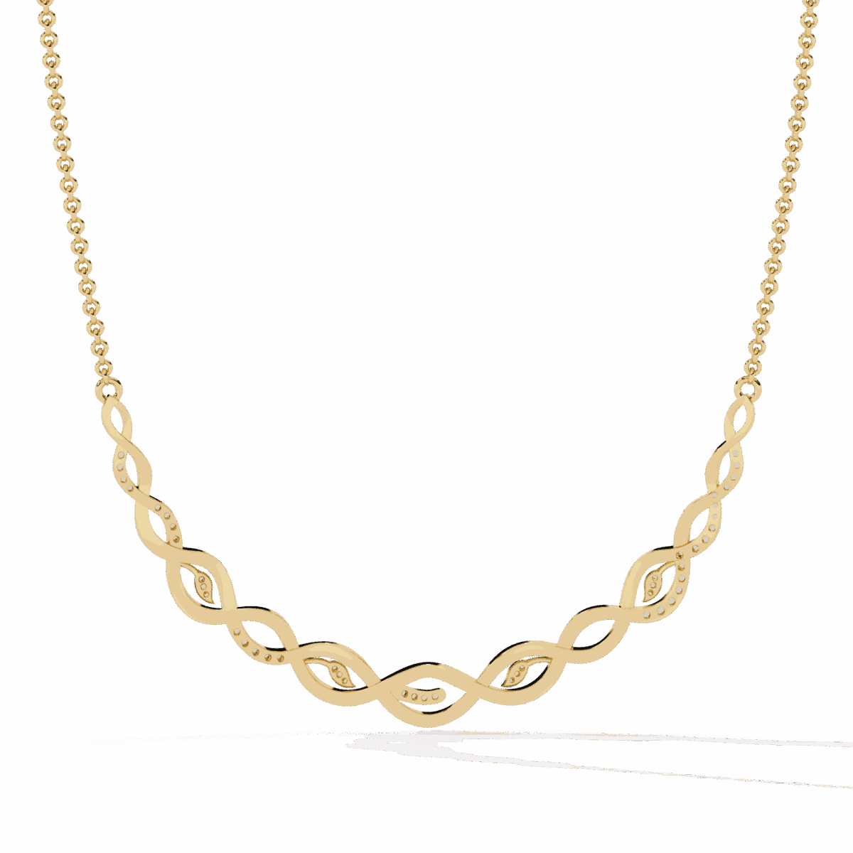 0.2 Carat Marquise Twist Diamond Necklace  Image 5