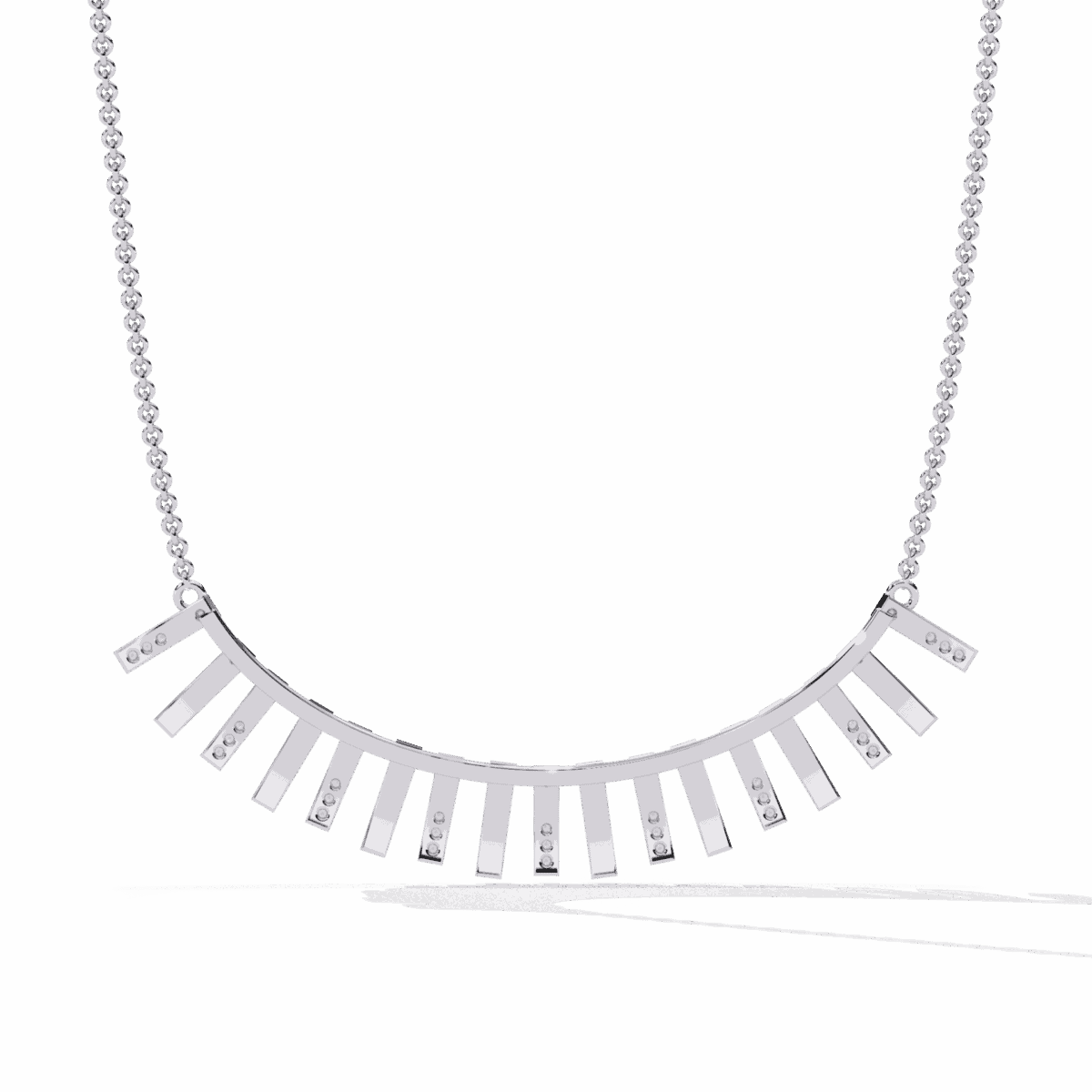 0.3 Carat Linear Bar Diamond Necklace  Image 2