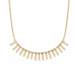 0.3 Carat Linear Bar Diamond Necklace - Image 4