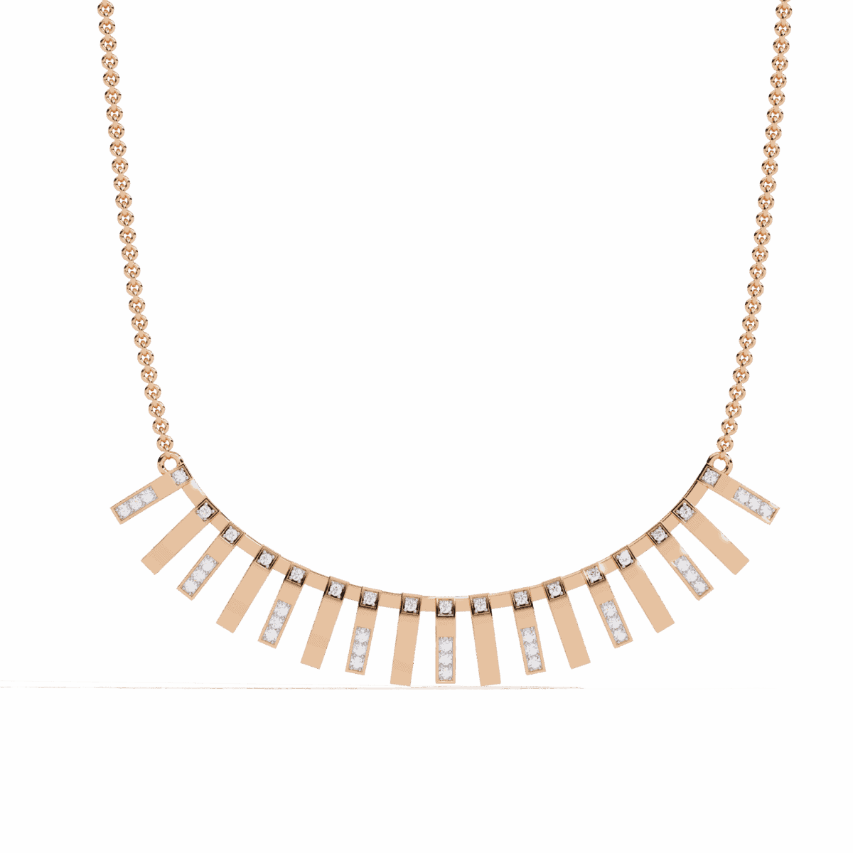0.3 Carat Linear Bar Diamond Necklace  Image 7