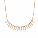 0.3 Carat Linear Bar Diamond Necklace - Image 7
