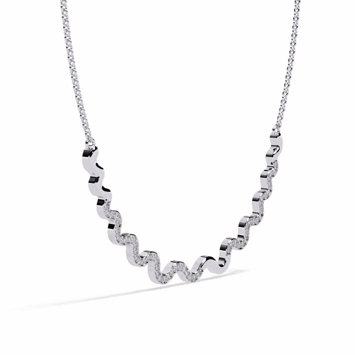 0.5 Carat Wave Diamond Necklace  Image 2