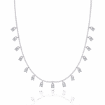 0.9 Carat Petite Drop Diamond Necklace