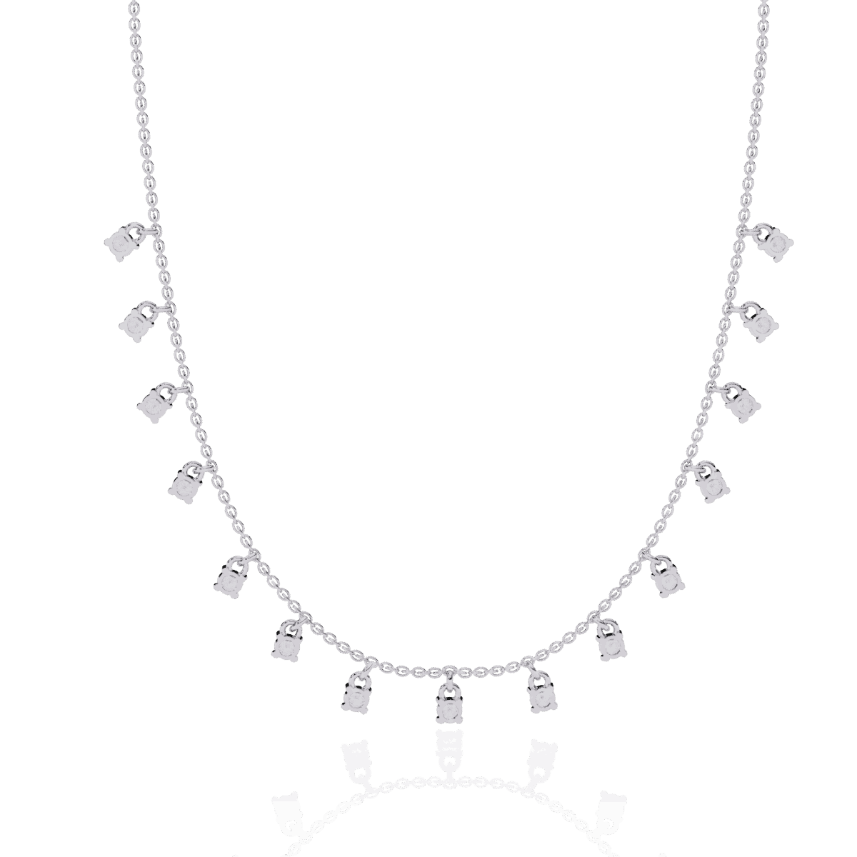 0.9 Carat Petite Drop Diamond Necklace  Image 3