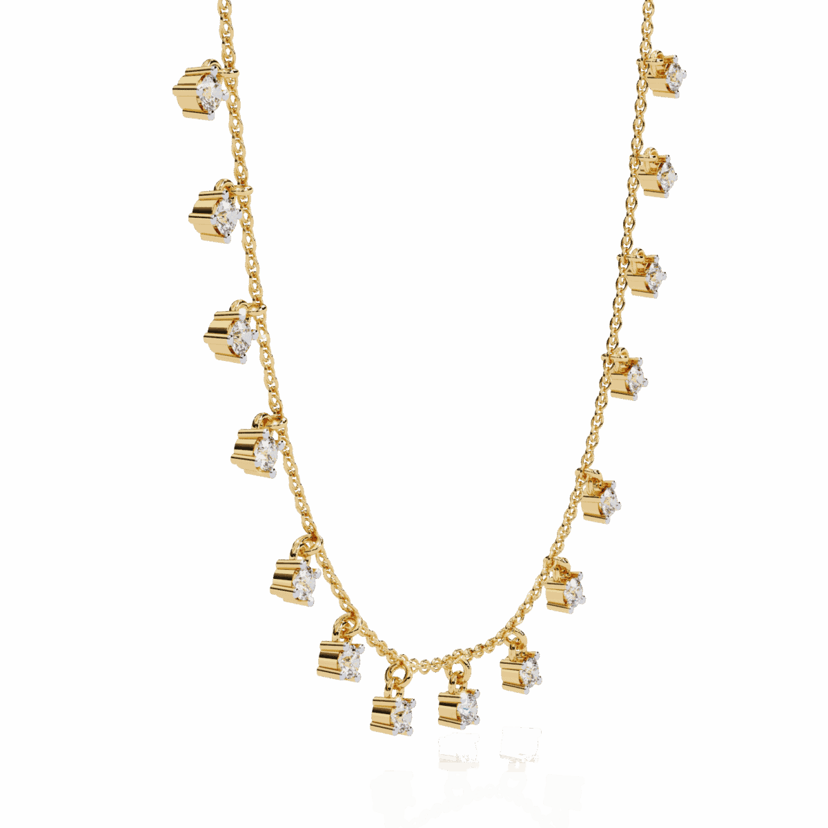 0.9 Carat Petite Drop Diamond Necklace  Image 5