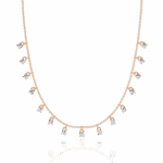 0.9 Carat Petite Drop Diamond Necklace - Image 8