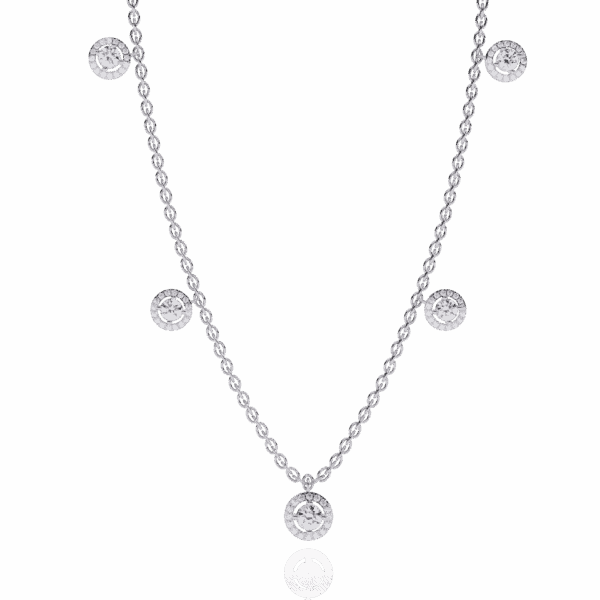 4.75 Carat Solitaire Drop Diamond Necklace