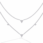 0.3 Carat Double Triangle Necklace