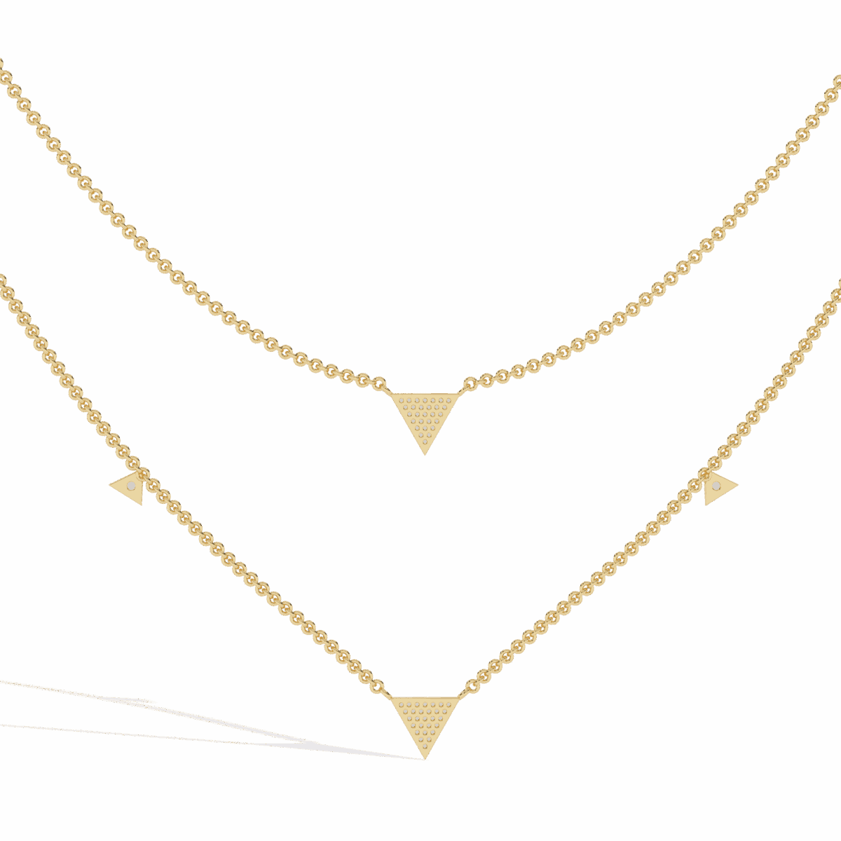 0.3 Carat Double Triangle Necklace  Image 3