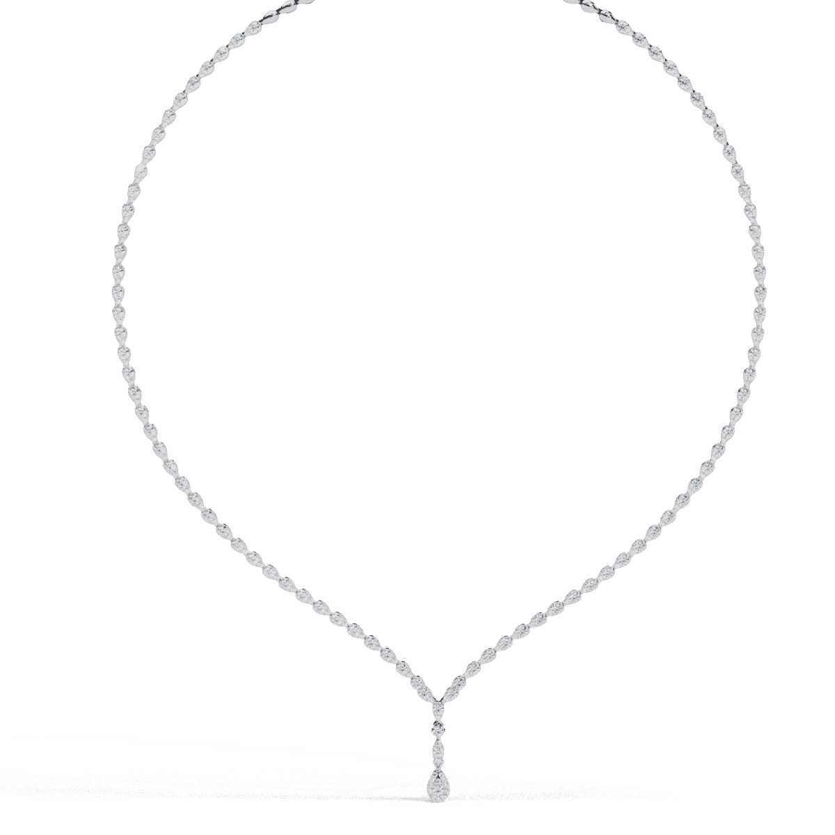4.5 Carat The Classic Round Drop Tennis Necklace  Image 1