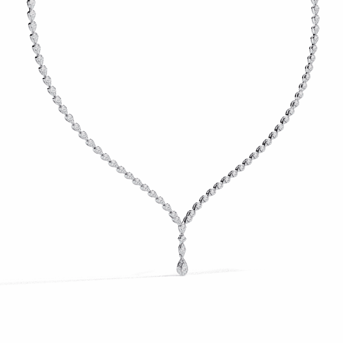 4.5 Carat The Classic Round Drop Tennis Necklace  Image 2