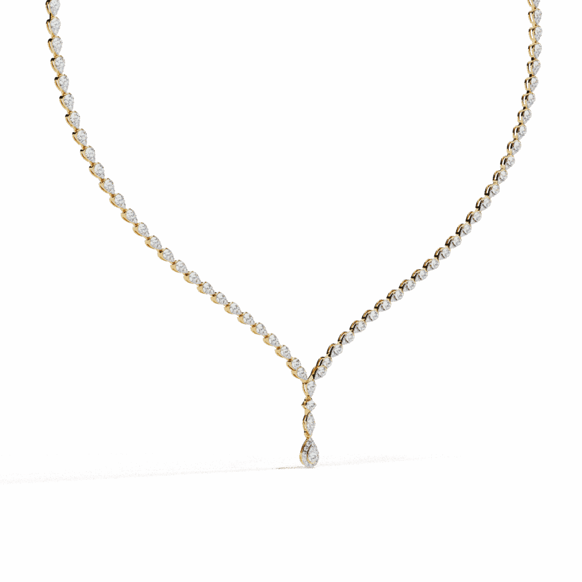 4.5 Carat The Classic Round Drop Tennis Necklace  Image 6