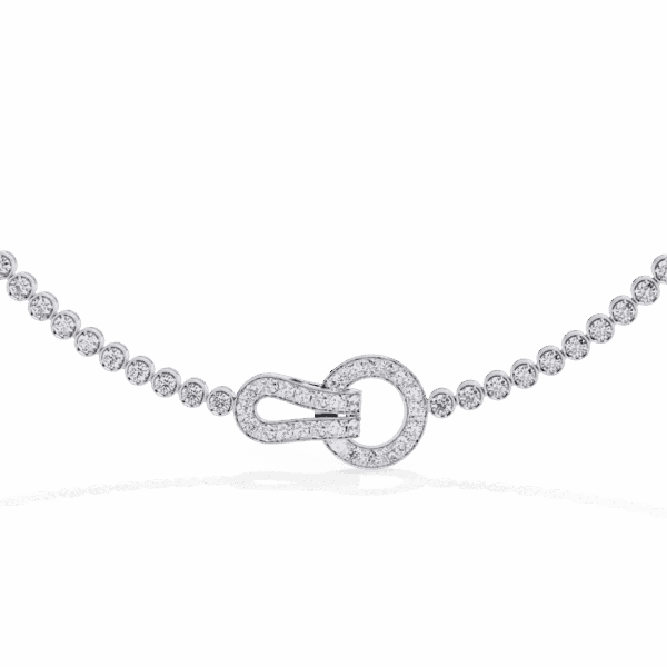 6.5 Carat Diamond Buckle Necklace