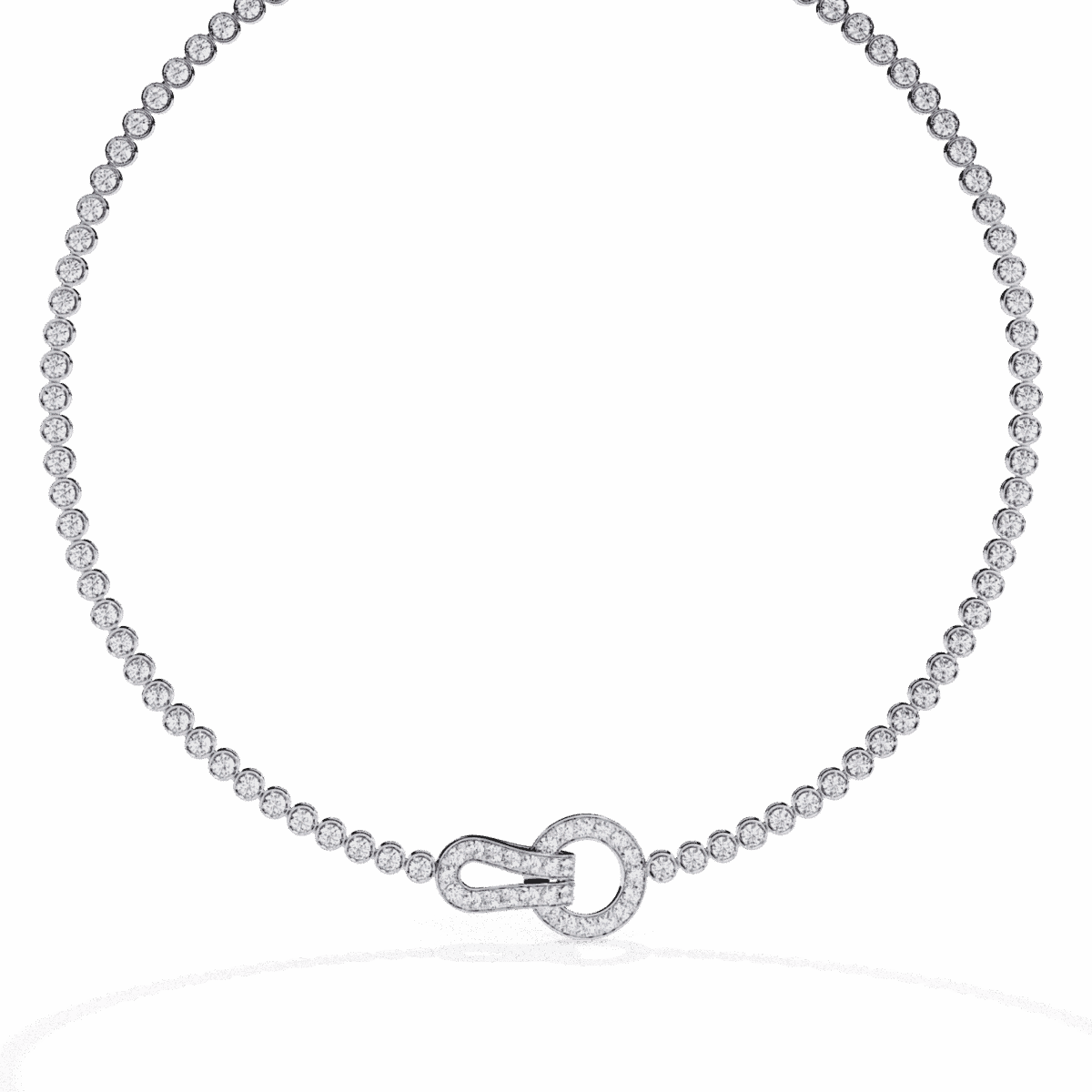 6.5 Carat Diamond Buckle Necklace  Image 2