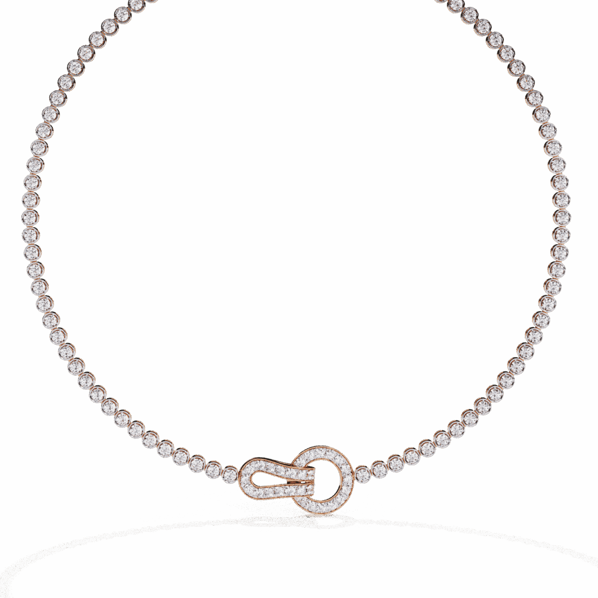 6.5 Carat Diamond Buckle Necklace  Image 4