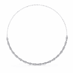 3.25 Carat Oval Cluster Collar Necklace - Image 2