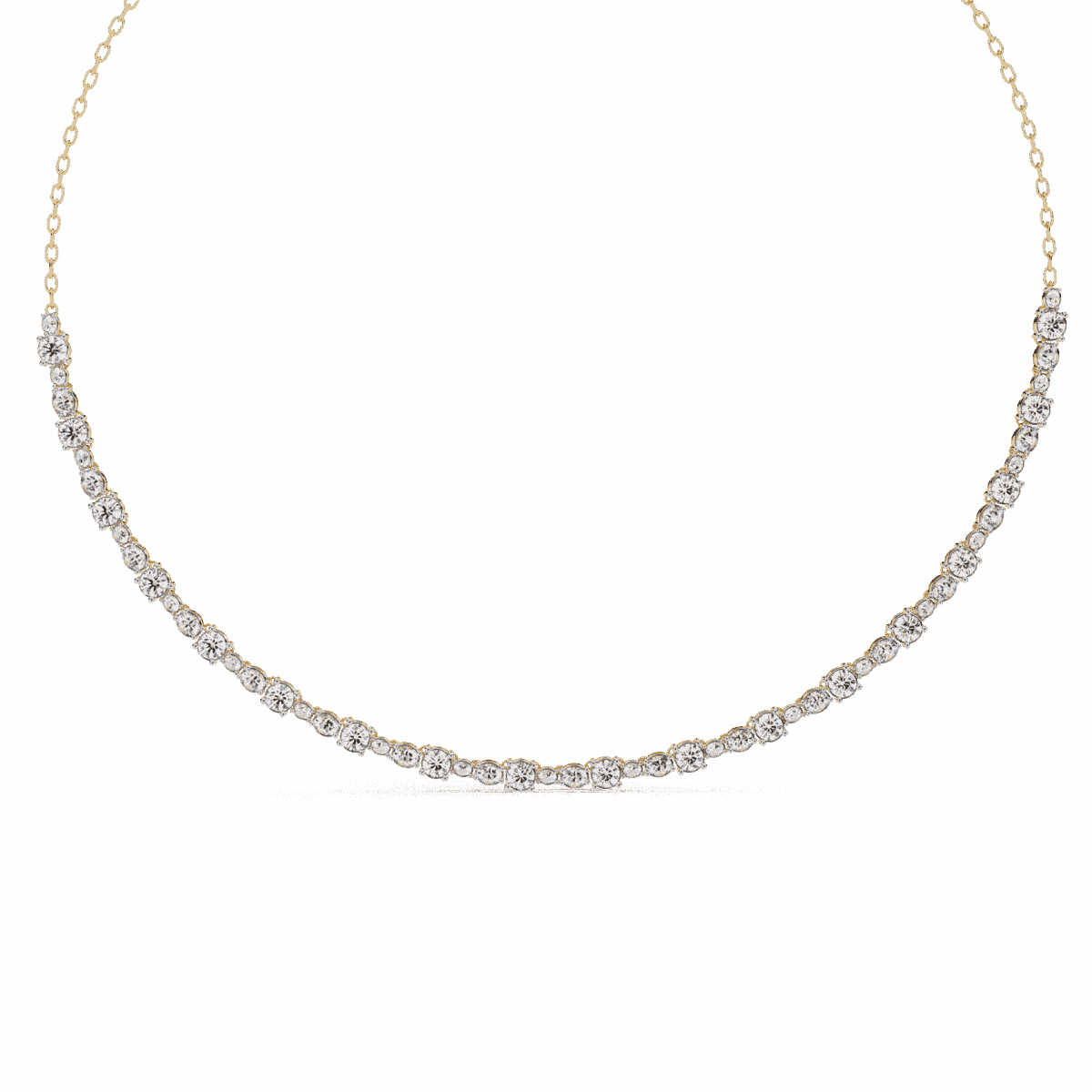 3.25 Carat Oval Cluster Collar Necklace  Image 5