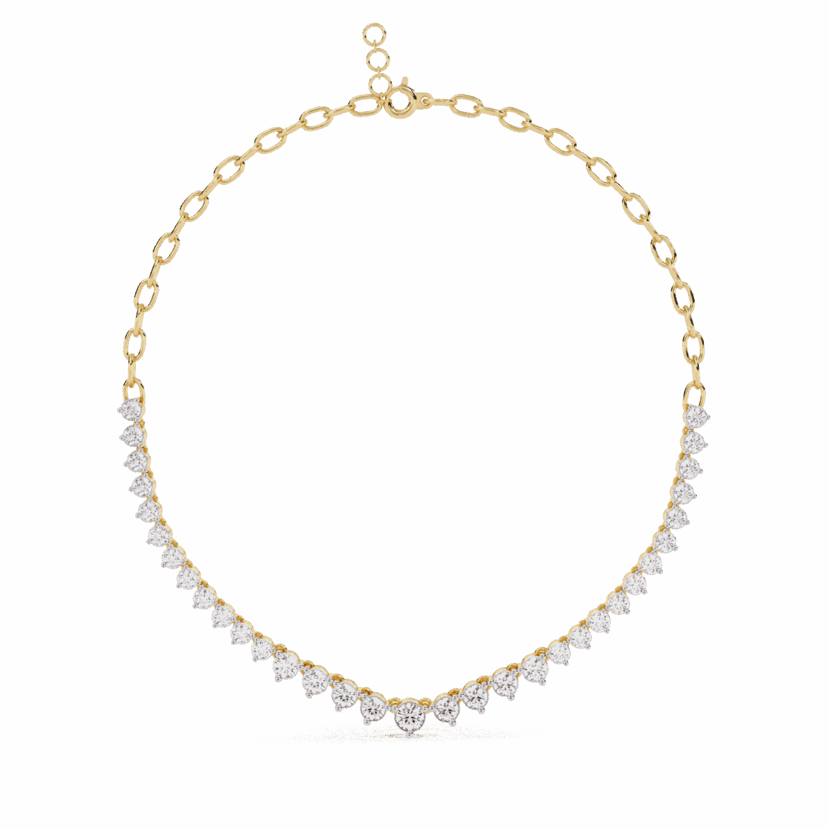 1.25 Carat The Celeste Round Diamond Tennis Necklace  Image 4