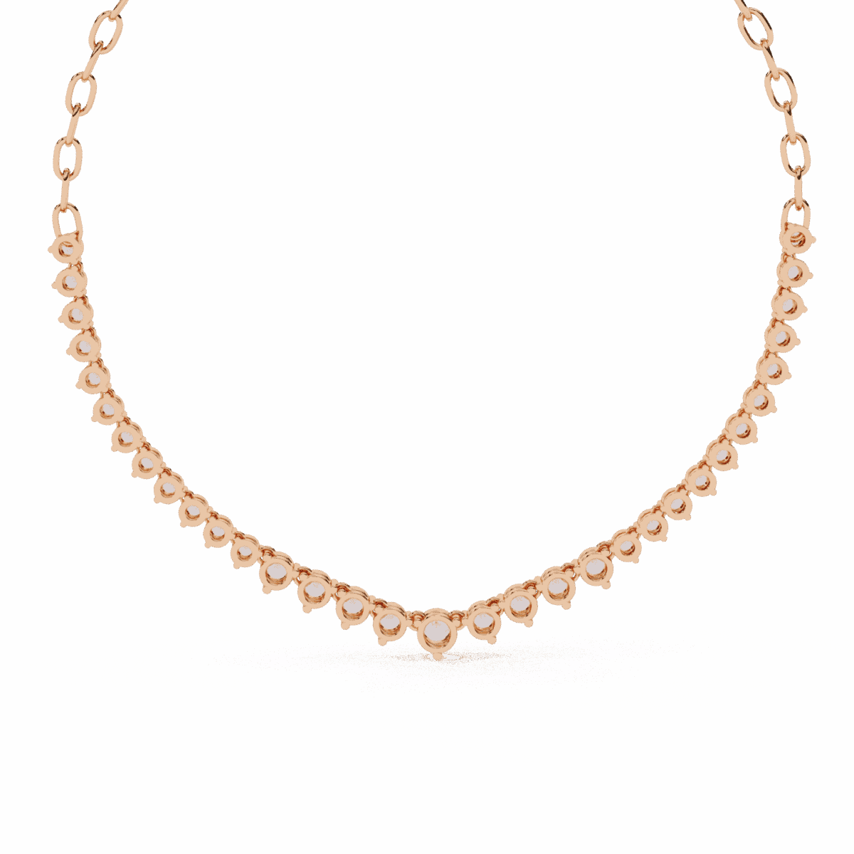 1.25 Carat The Celeste Round Diamond Tennis Necklace  Image 7