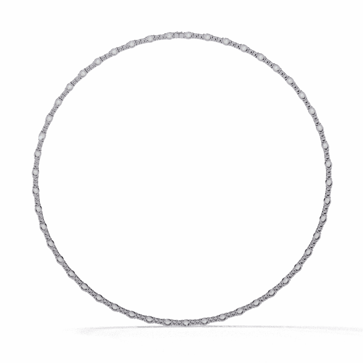 7.5 Carat The Dual Grace Oval and Round Diamond Necklace  Image 3