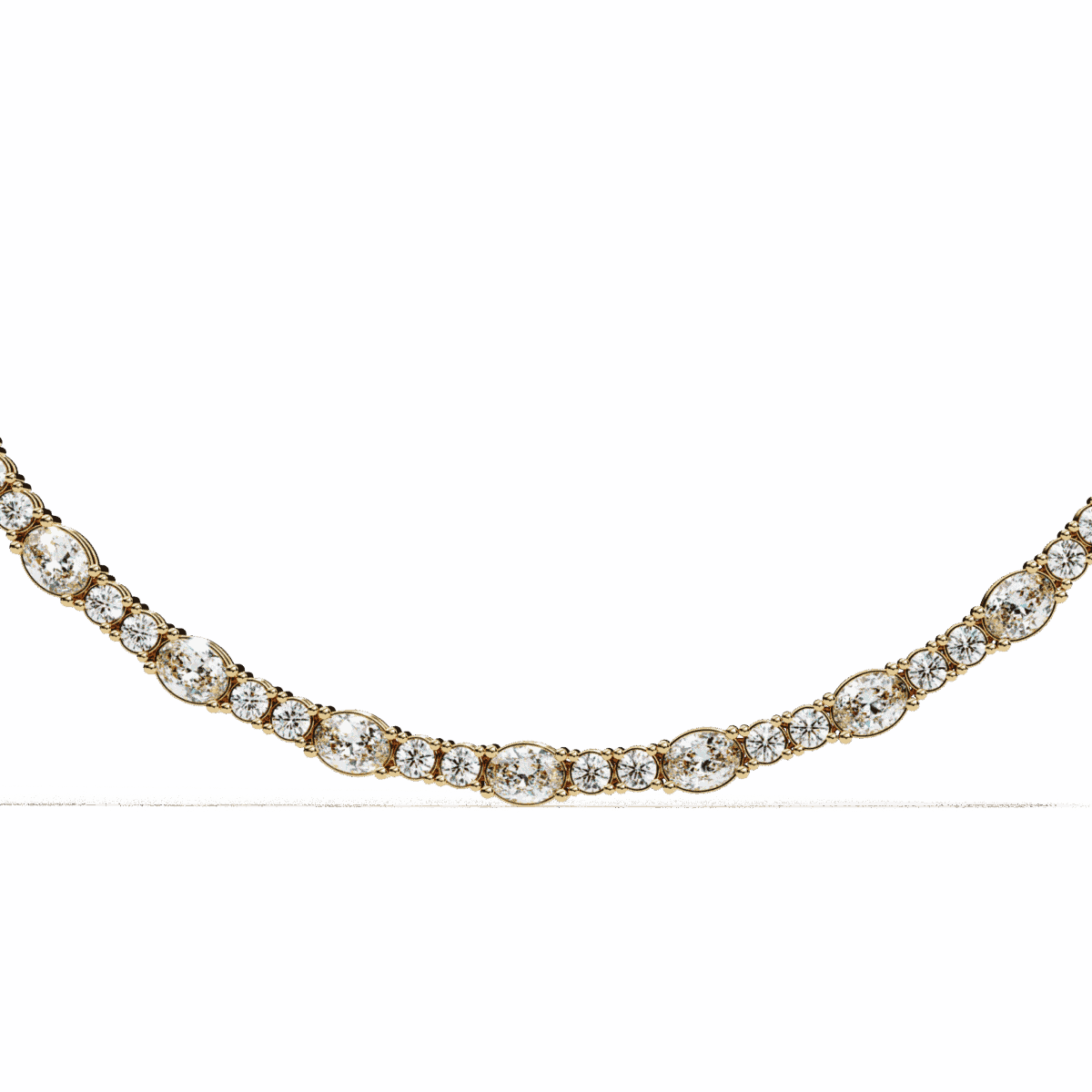 7.5 Carat The Dual Grace Oval and Round Diamond Necklace  Image 4