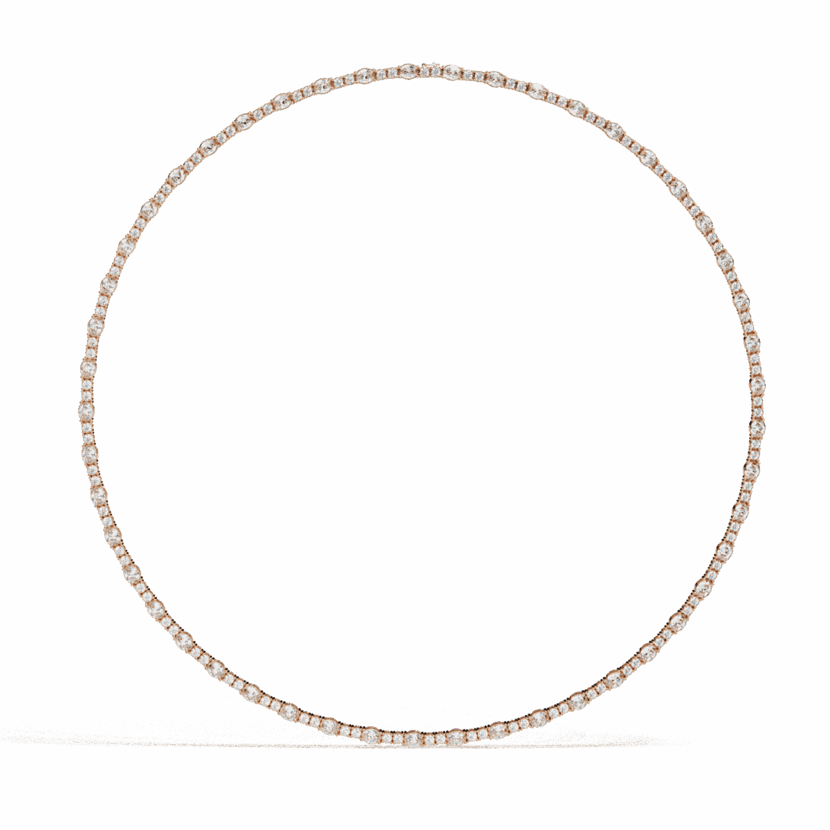 7.5 Carat The Dual Grace Oval and Round Diamond Necklace  Image 8