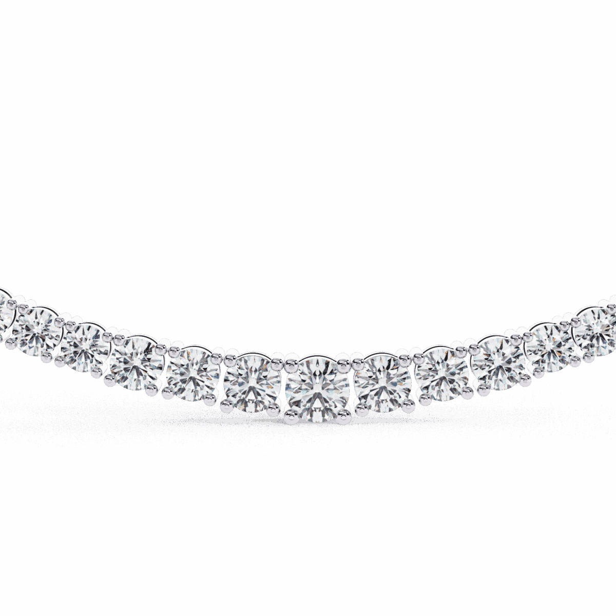17.5 Carat The Aurora Round Diamond Tennis Necklace  Image 1