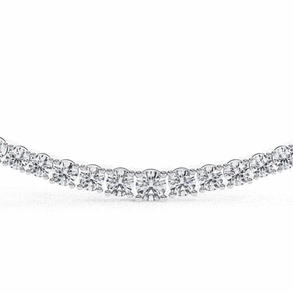 17.5 Carat The Aurora Round Diamond Tennis Necklace