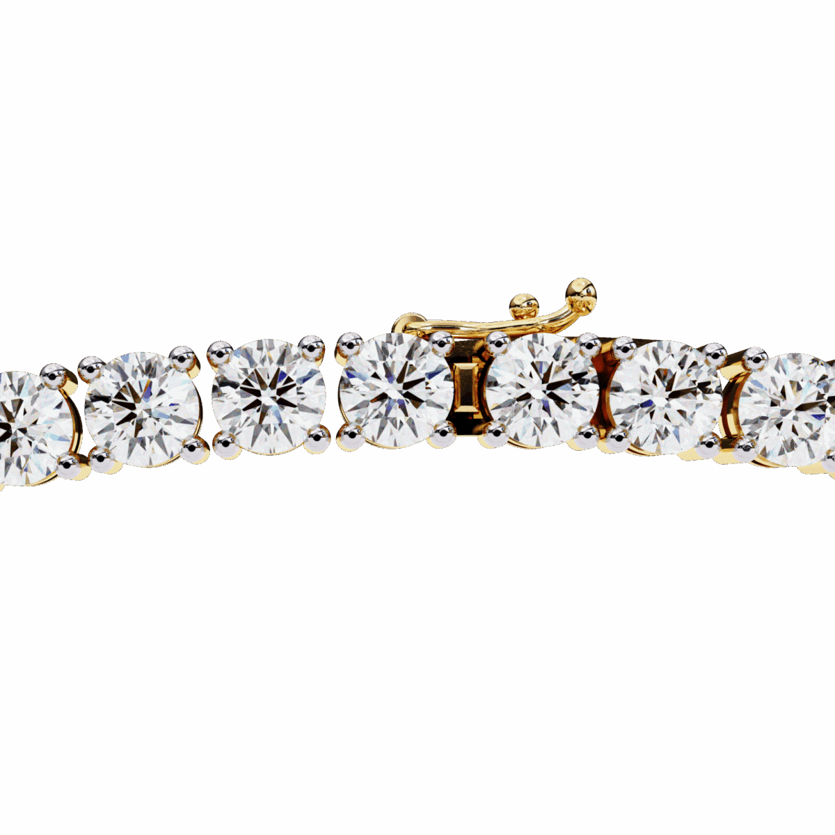 17.5 Carat The Aurora Round Diamond Tennis Necklace  Image 6