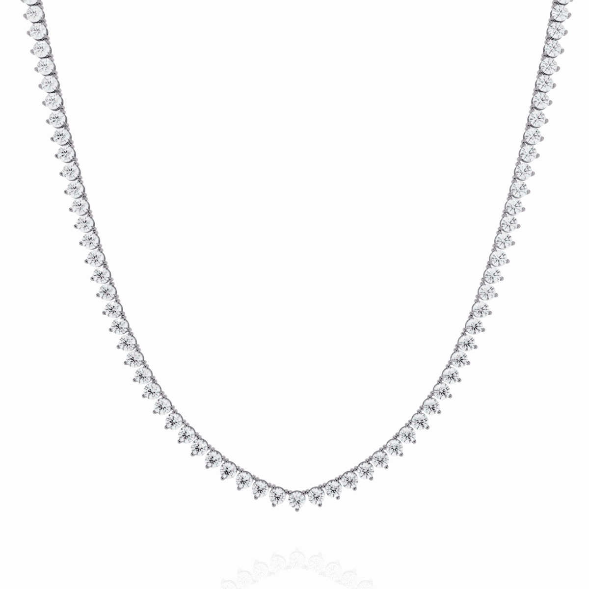 NK14038P11 5.75 Carat The Halo Round Diamond Collar Necklace Image 1