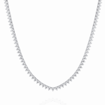 5.75 Carat The Halo Round Diamond Collar Necklace