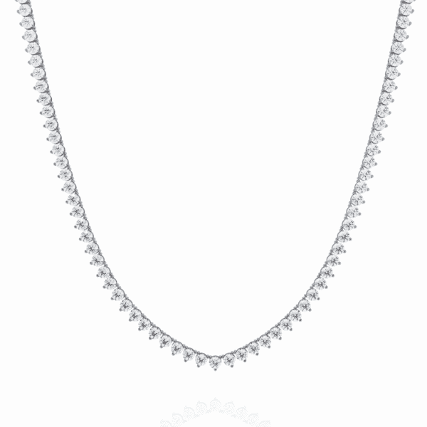 5.75 Carat The Halo Round Diamond Collar Necklace
