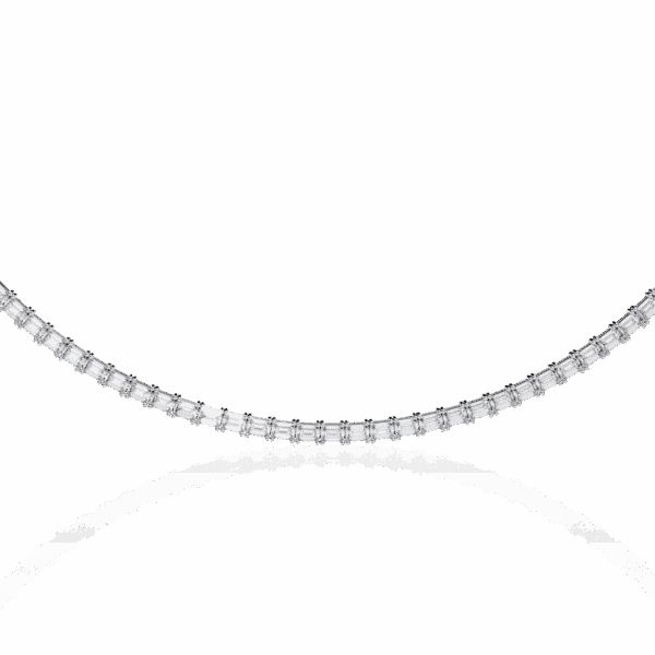 8.5 Carat The Emerald Solitaire Tennis Necklace